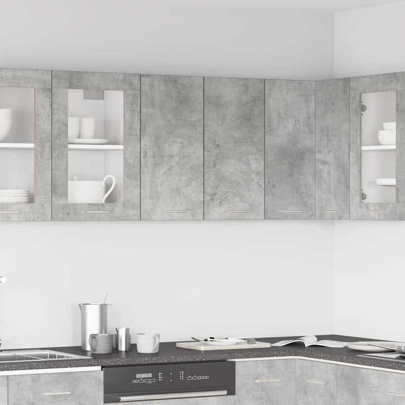 Kitchen Wall Cabinet?Concrete Grey?60x31x60 cm Engineered Wood