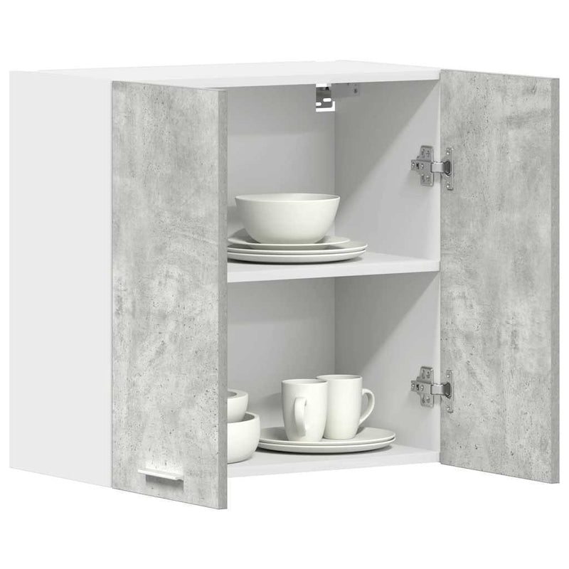 Kitchen Wall Cabinet?Concrete Grey?60x31x60 cm Engineered Wood