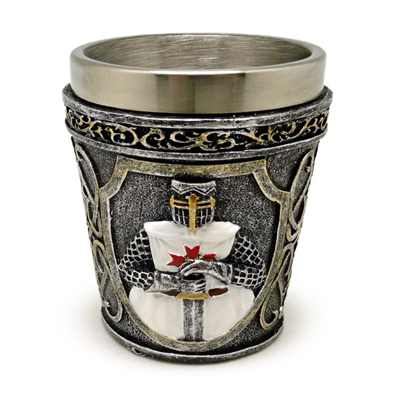 Decorative Shot Glass - Medieval White Knight