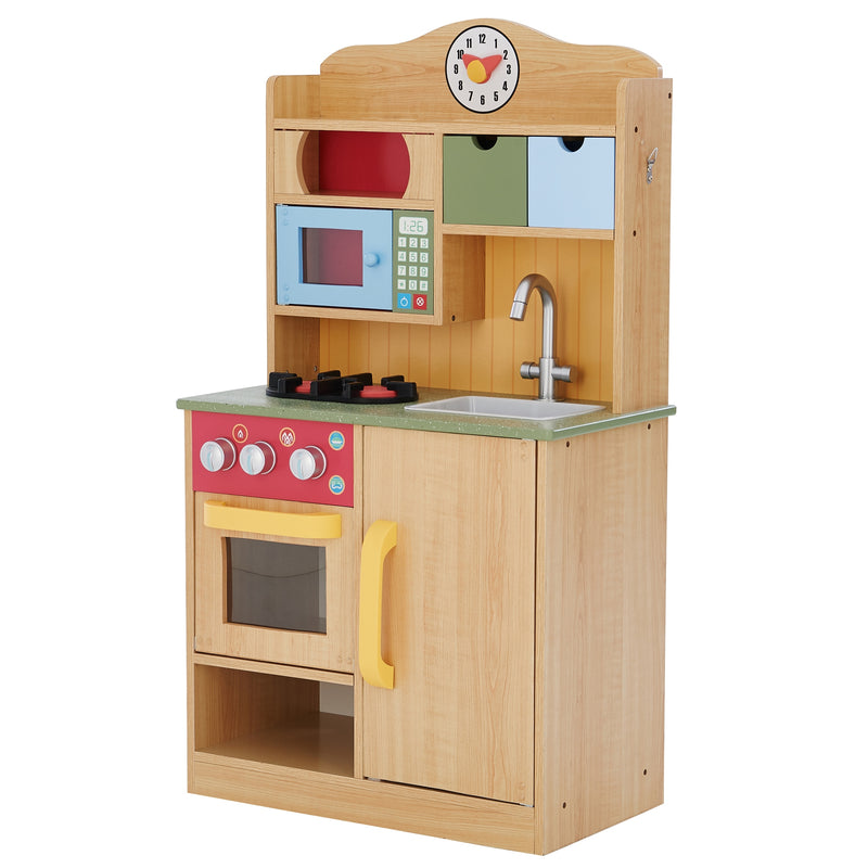 Wooden Kitchen Toy Kitchen With 5 Role Play Accessories TD-11708A