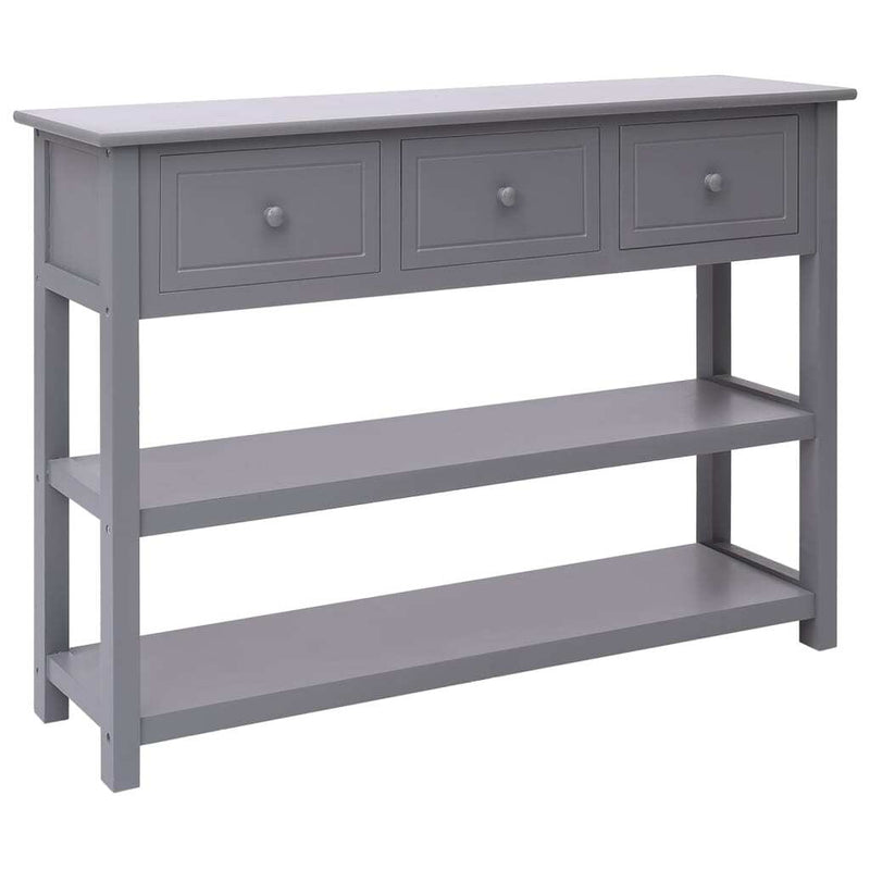 Sideboard Grey 108x30x76 cm Solid Wood Paulownia