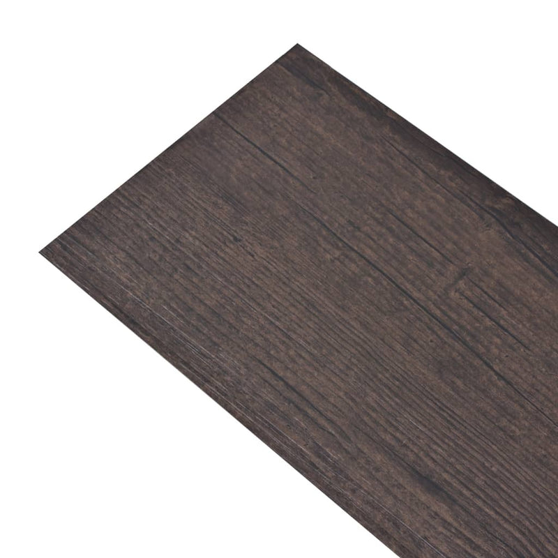 Self-adhesive PVC Flooring Planks 2.51 m 2 mm Dark Brown