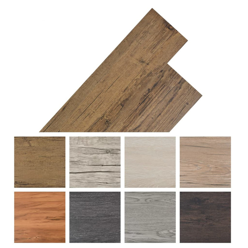 Self-adhesive PVC Flooring Planks 2.51 m 2 mm Walnut Brown