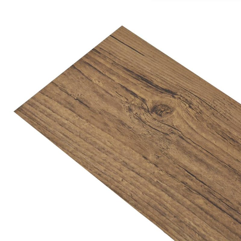 Self-adhesive PVC Flooring Planks 2.51 m 2 mm Walnut Brown