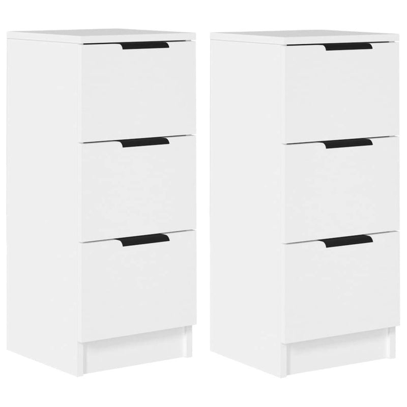 Sideboards 2 pcs White 30x30x70 cm Engineered Wood