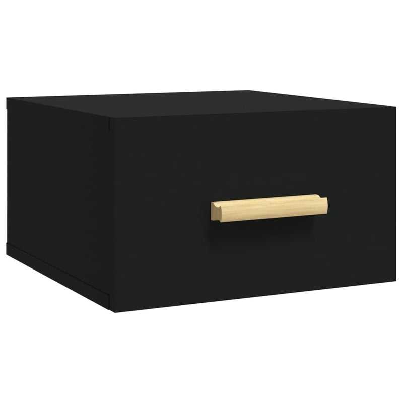 Wall-mounted Bedside Cabinet Black 35x35x20 cm