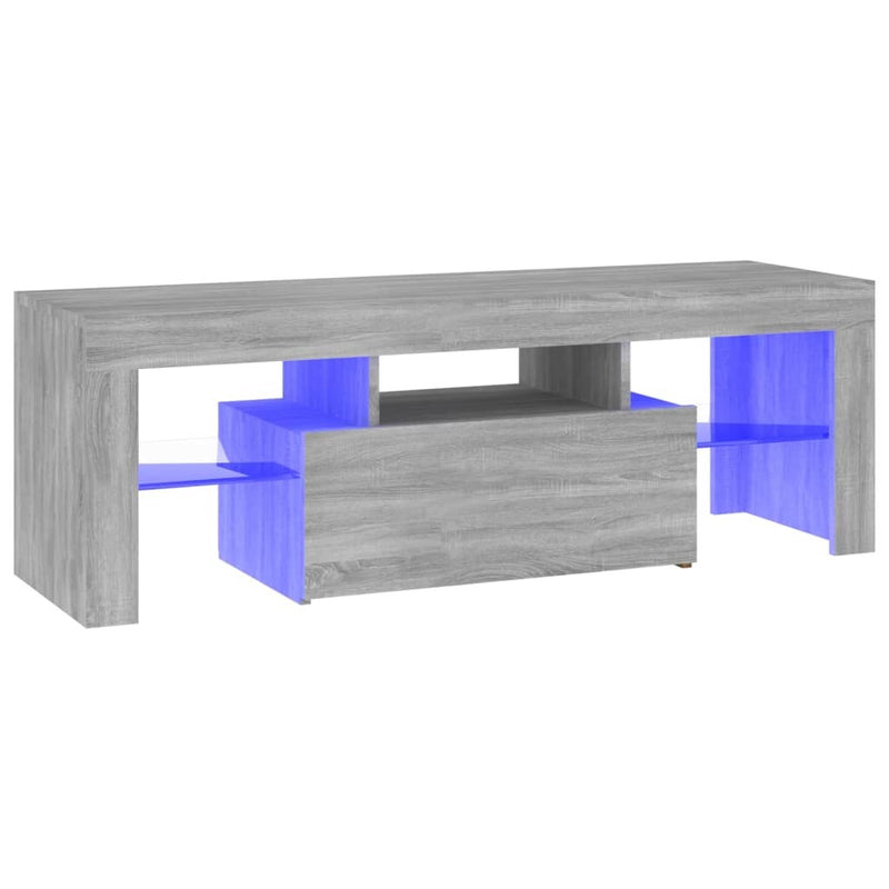 TV Cabinet with LED Lights Grey Sonoma 120x35x40 cm