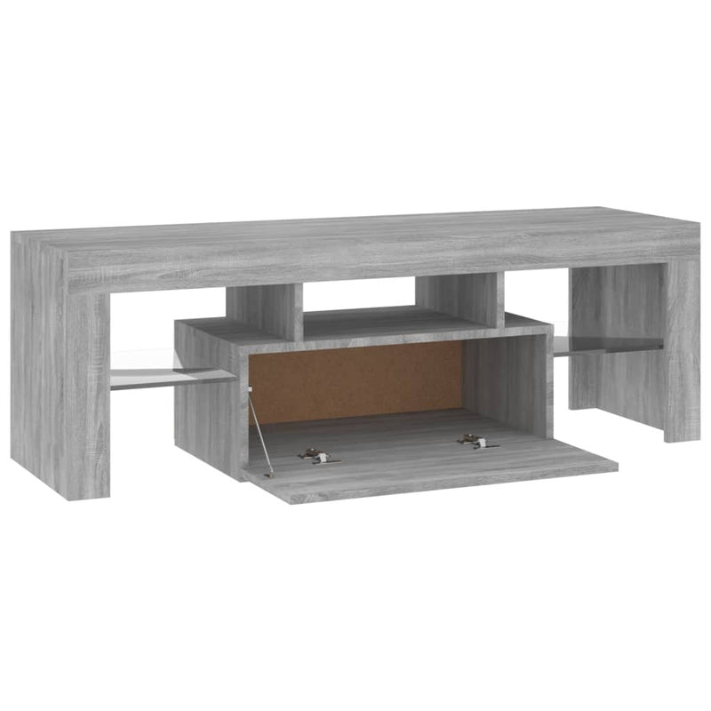 TV Cabinet with LED Lights Grey Sonoma 120x35x40 cm