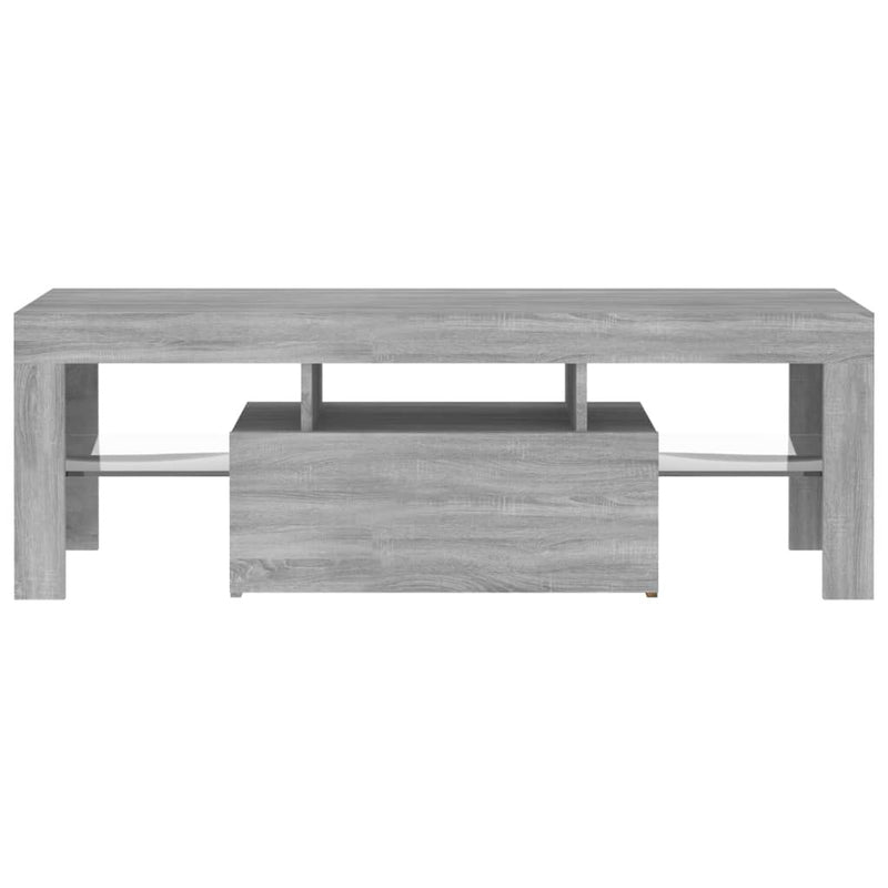 TV Cabinet with LED Lights Grey Sonoma 120x35x40 cm