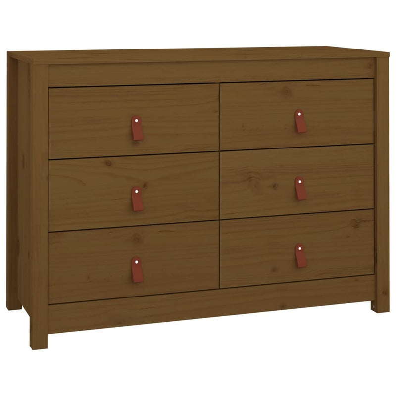 Side Cabinet Honey Brown 100x40x72 cm Solid Wood Pine