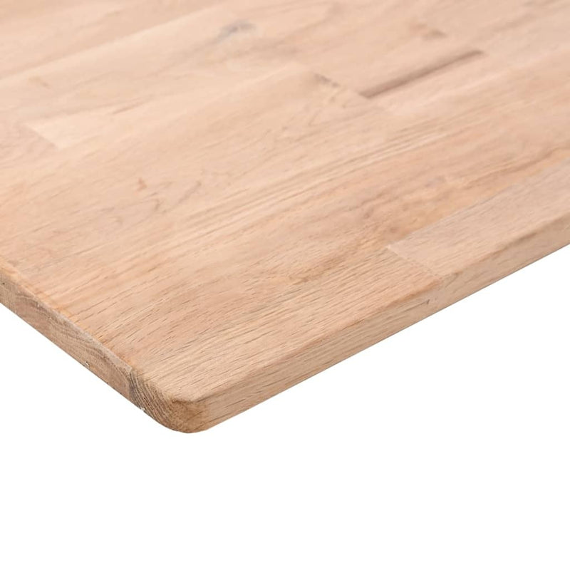 Square Table Top 90x90x2.5 cm Untreated Solid Wood Oak