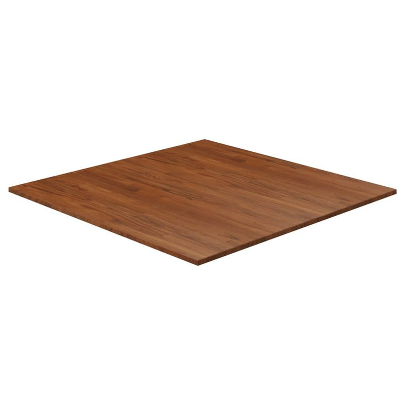 Square Table Top Dark Brown 90x90x1.5cm Treated Solid Wood Oak