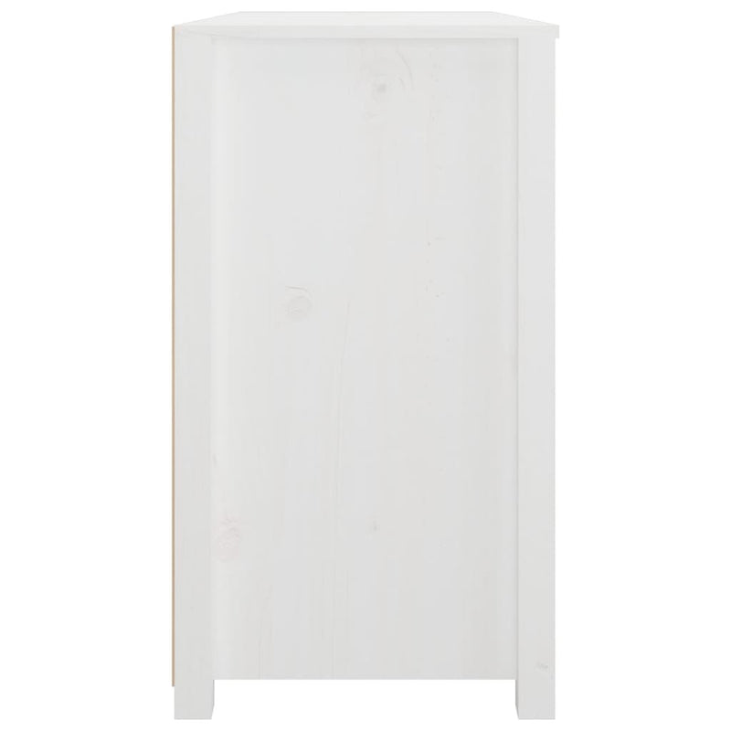 Side Cabinet White 100x40x72 cm Solid Wood Pine