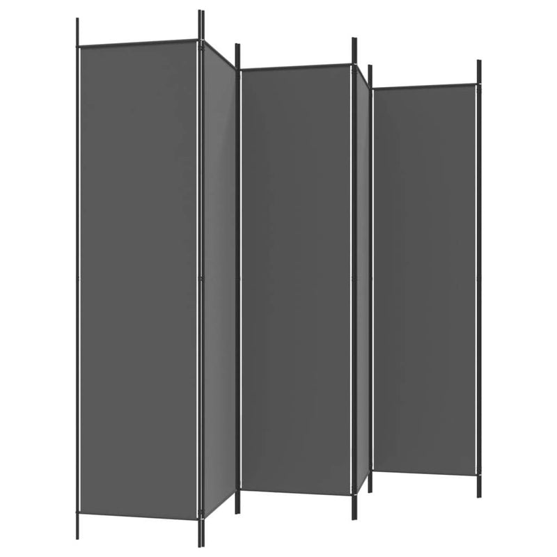 6-Panel Room Divider Anthracite 300x200 cm Fabric