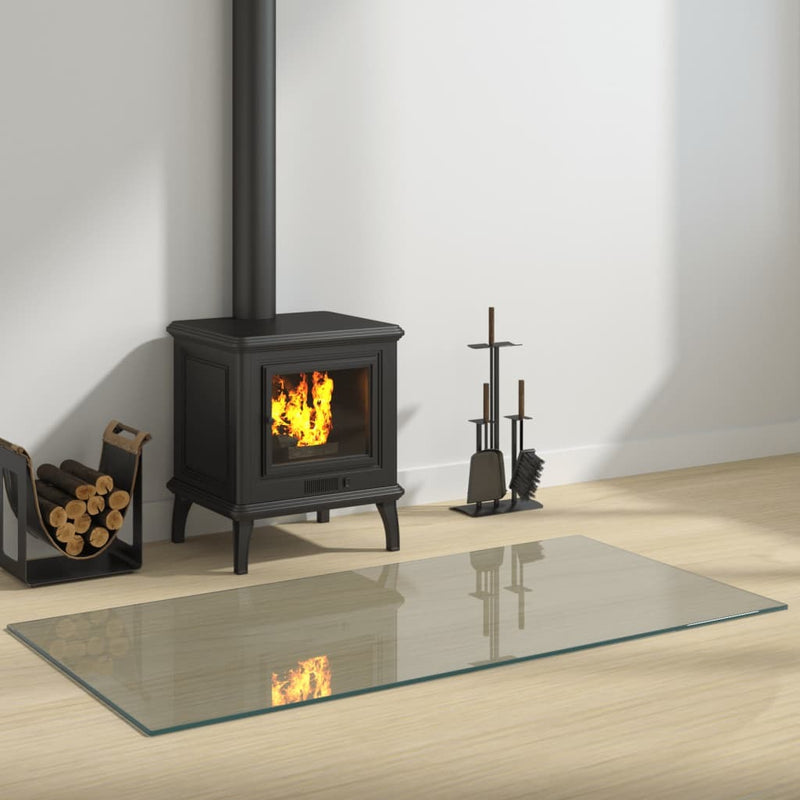 Fireplace Glass Plate Rectangular 120x60 cm