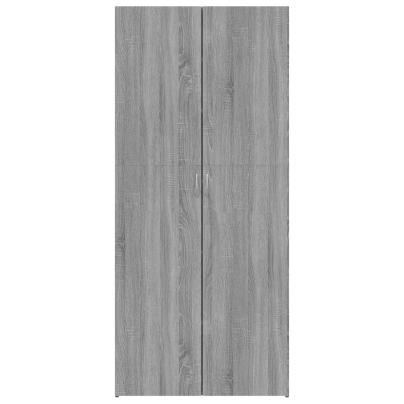 Shoe Cabinet Grey Sonoma 80x35.5x180 cm Engineered Wood