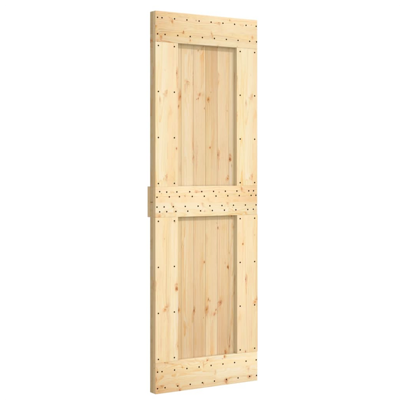 Sliding Door with Hardware Set 70x210 cm Solid Wood Pine