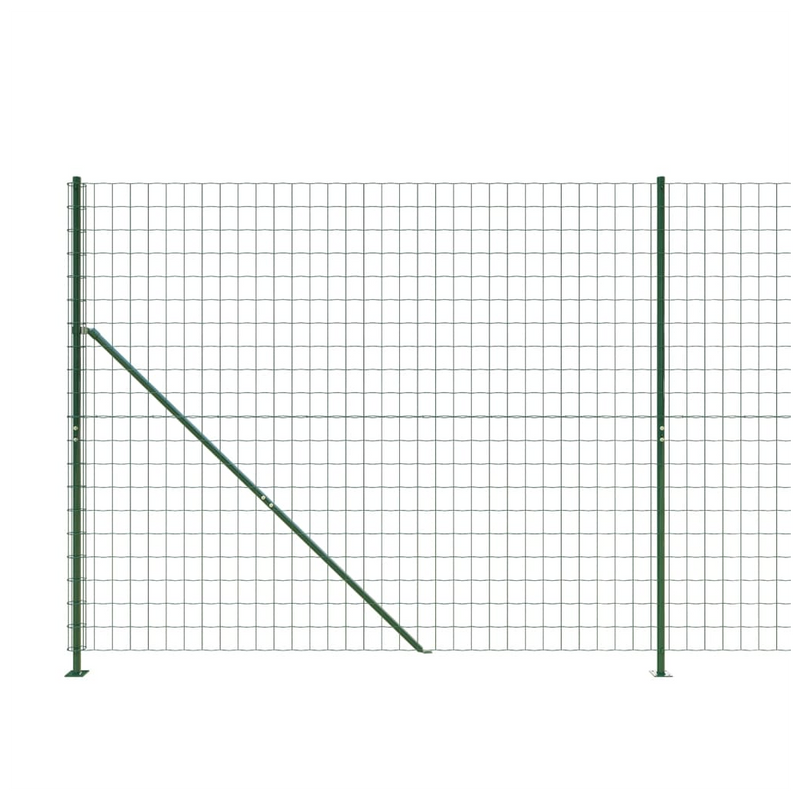 Wire Mesh Fence with Flange Green 2.2x10 m