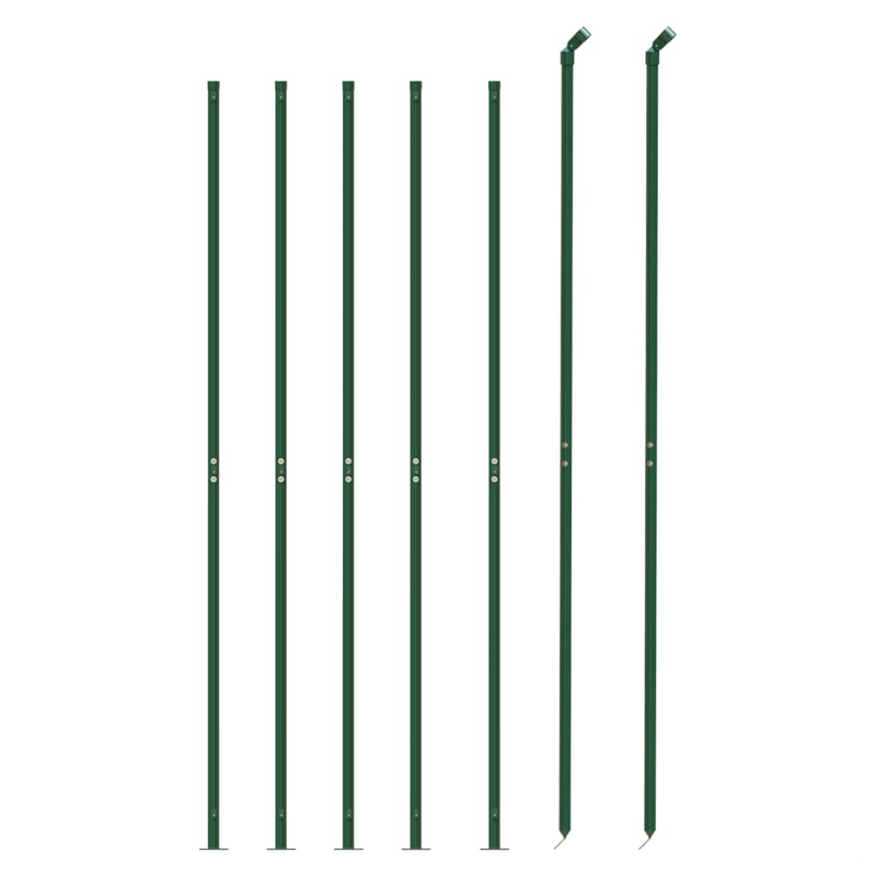 Wire Mesh Fence with Flange Green 1.8x10 m