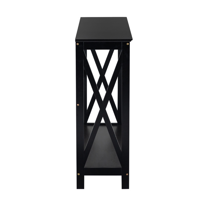 Side Cross Porch Table Black