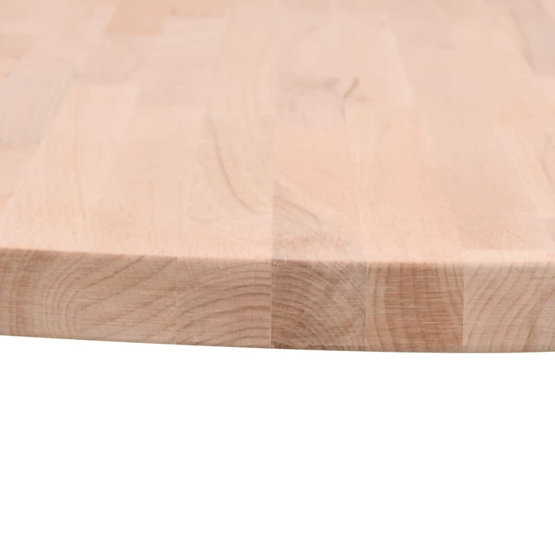 Table Top 40x4 cm Round Solid Wood Beech