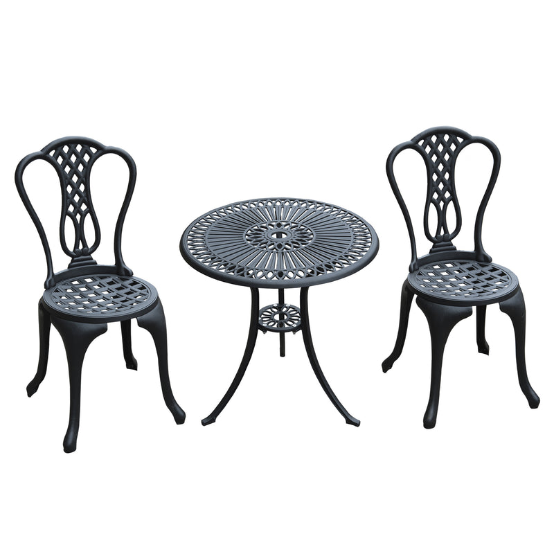 3 Pc Cast Aluminium Bistro Set