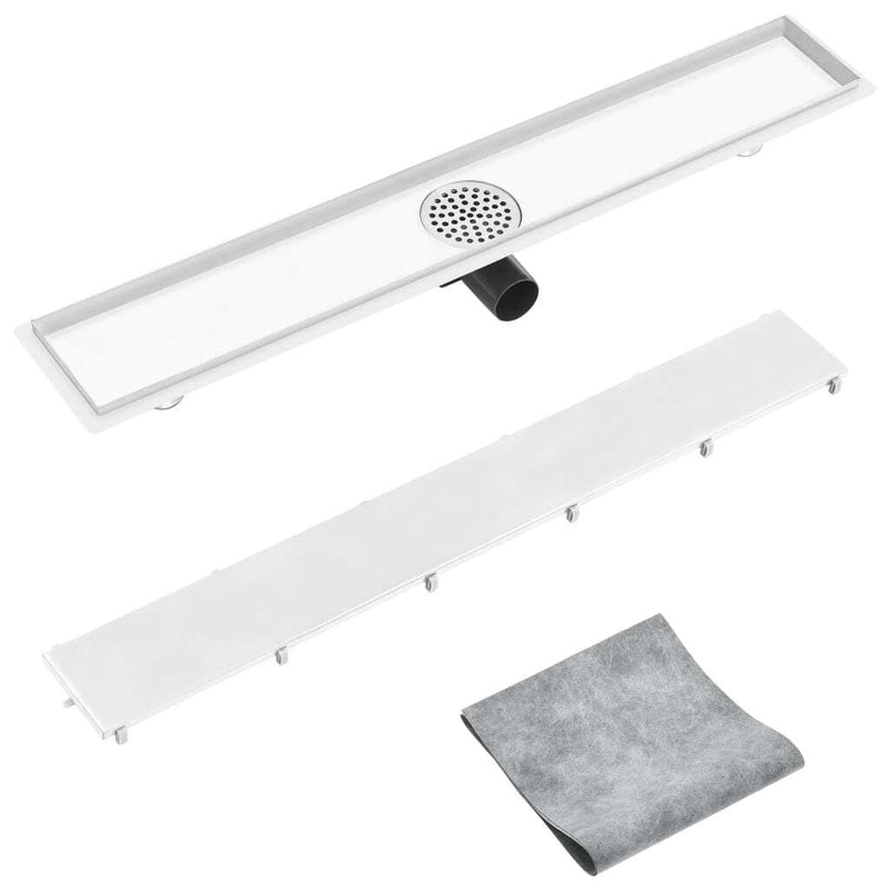 Shower Drain with 2-in-1 Cover 83x14 cm Stainless Steel