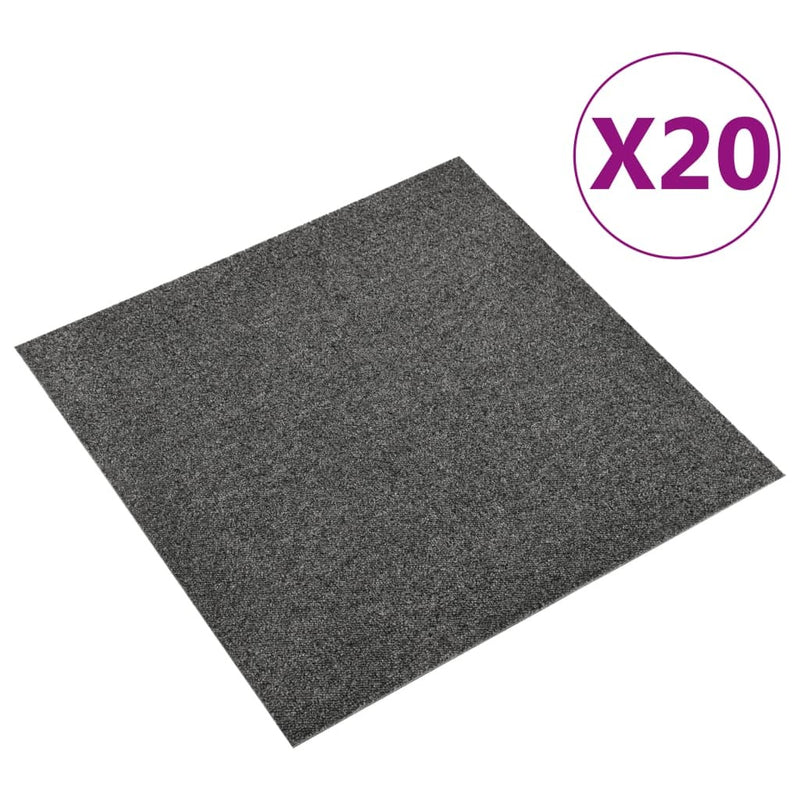 Carpet Floor Tiles 20 pcs 5 m 50x50 cm Anthracite