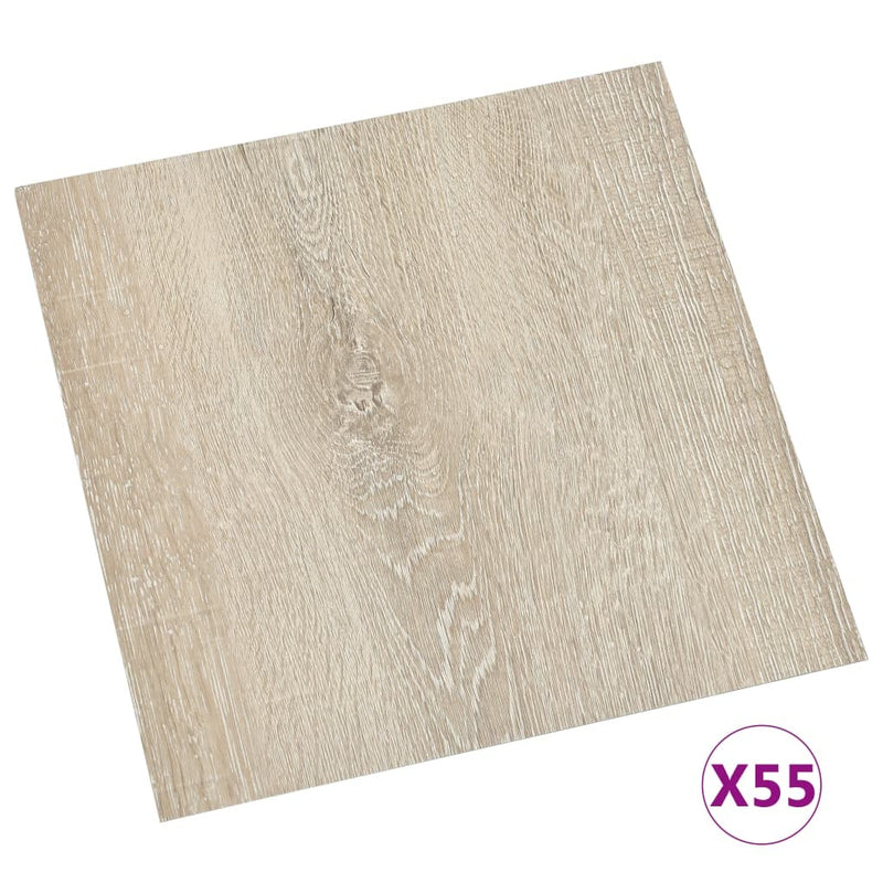 Self-adhesive Flooring Planks 55 pcs PVC 5.11 m Beige