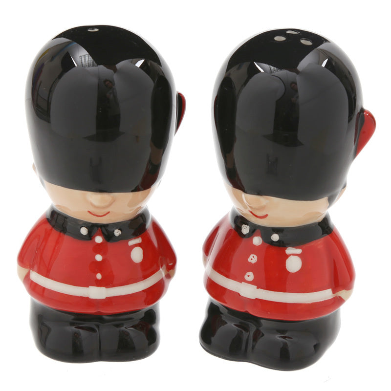 Ceramic Salt  and  Pepper Set - London Guardsman