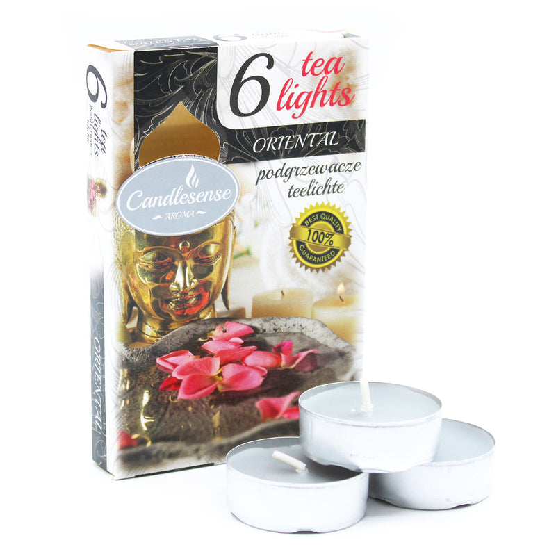 Set of 6 Scented Tealights - Oriental - Per case: 1 Piece