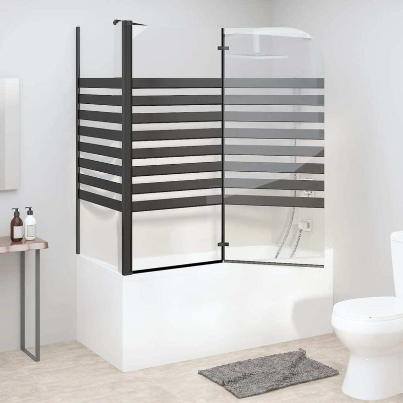 Stripe Bath Enclosure 120x68x130 cm Tempered Glass