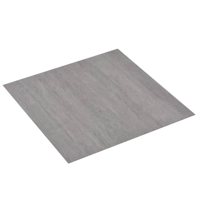 Self-adhesive Flooring Planks 20 pcs PVC 1.86 m Grey Stippled