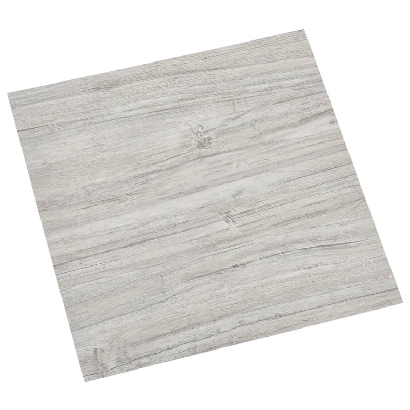 Self-adhesive Flooring Planks 20 pcs PVC 1.86 m Light Grey