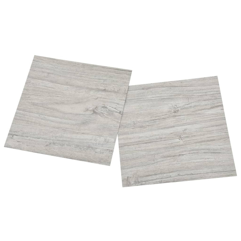 Self-adhesive Flooring Planks 20 pcs PVC 1.86 m Light Grey